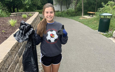 2020 Rogers Scholar Peyton McCubbin cleans up Taylor County walking trail