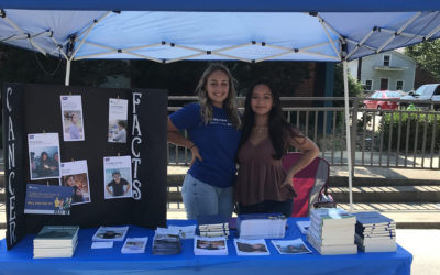 2021 Rogers Scholar Kassidy Burke sets up cancer awareness booth