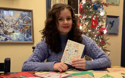 2021 Rogers Scholar Maggie Durbin delivers Christmas cards to nursing homes